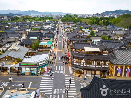 【穿上韓服賞櫻趣~皇理團路+大陵苑石牆路】